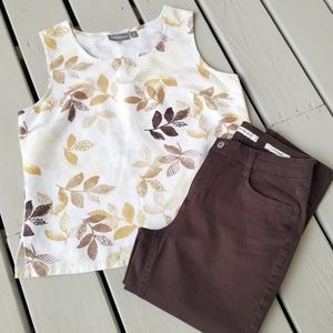 M top with fall leaves by Croft and Barrow